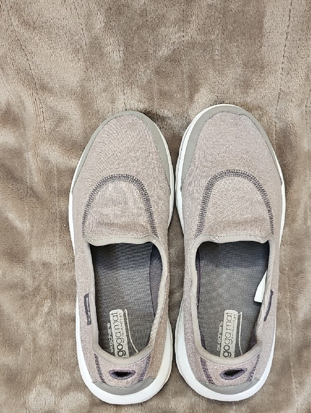 Skechers Goga Mat Slip On Shoes Casual Walking Sneakers Gray Y18 - Picture 7 of 10